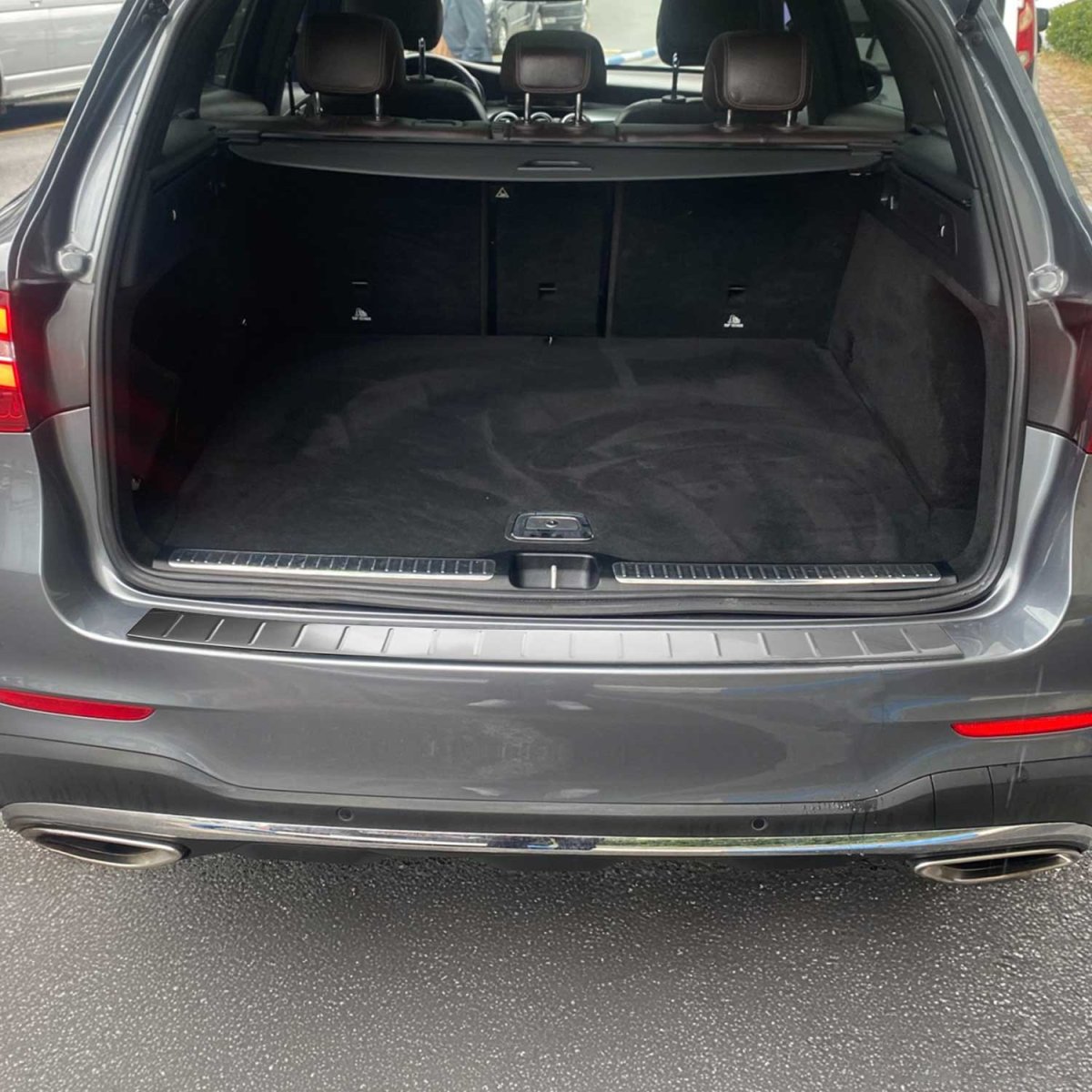 Mercedes GLC Class X253 Rear Bumper Sill Cover - Omac - S.Steel Gloss - Silver - '16-'22 Mercedes GLC Class X253 Rear Bumper Sill Cover - Omac - S.Steel Gloss - Silver - '16-'22